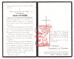 DP Antoine Van Gelder ° Kaggevinne 1903 † Diest 1959 X Mathilde Claeskens // Timmermans Verlinden - Andachtsbilder