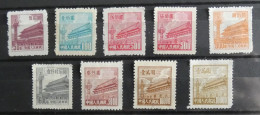 Lot De 9 Timbres Chine Pagode - Other & Unclassified