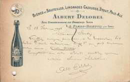 E820 Carte Postal Bières En Bouteilles Albert Delobel Brasserie Flers Breucq - 1877-1920: Semi Modern Period