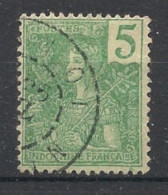 INDOCHINE - 1904-06 - N°YT. 27 - Type Grasset 5c Vert - Oblitéré / Used - Used Stamps