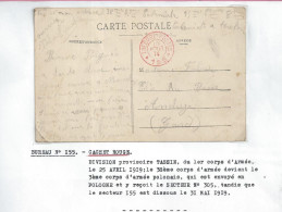 CARTE POSTALE Tresor Et Poste 155  Cachet Rouge - 1877-1920: Semi-Moderne