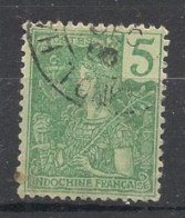 INDOCHINE - 1904-06 - N°YT. 27 - Type Grasset 5c Vert - Oblitéré / Used - Used Stamps