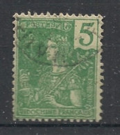 INDOCHINE - 1904-06 - N°YT. 27 - Type Grasset 5c Vert - Oblitéré / Used - Gebraucht