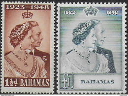 1948 Bahamas Silver Wedding 2v. MNH SG N. 194/95 - Autres & Non Classés