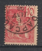 INDOCHINE - 1904-06 - N°YT. 28 - Type Grasset 10c Rouge - Oblitéré / Used - Usati