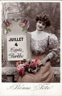 Carte Prénom -   4  Juillet Ste Berthe  , Belle Femme     AQ915 - Firstnames