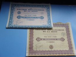 LES GRANDES BOULANGERIES DE LA SEINE (1000 Francs + Fondateur) - Other & Unclassified