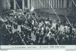 Cf333 Cartolina Fotografica  Roma Vaticano La Processione Eucaristica 1929 - Andere & Zonder Classificatie