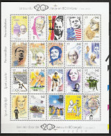 1999 Bloc 83 - Personnalités, Chaplin - Mandela - The Beatles - Eddy Merckx - Kuifje - Ghandi - Kennedy.....  - MNH - 1961-2001