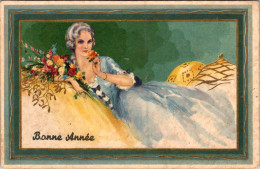 Carte  - Femme -  Bonne  Année     AQ918 A S - Women