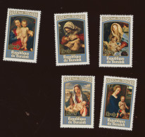 Noël  Kerst 1978. + 1F. Cob 825/829 **. Scott B.77/81 MNH. Postfrich. - Ongebruikt