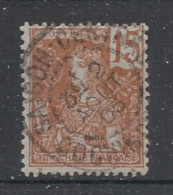 INDOCHINE - 1904-06 - N°YT. 29 - Type Grasset 15c Brun Sur Azuré - Oblitéré / Used - Gebruikt