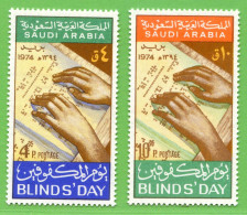REF096 > ARABIE SAOUDITE < Yvert N° 402 + 403 * > Neuf Dos Visible -- MH * - Braille < Journée Des Aveugles - Saudi Arabia