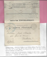 CARTE POSTALE DOUBLE  Correspondance Militaire Pour Toulouse 4 Oct 1914  Tresor Et Poste 24 - 1877-1920: Semi-Moderne