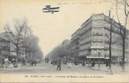 CPA Paris Avenue Du Maine Et La Place De La Mairie - Arrondissement: 14