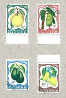 Republique De Guinée Lot 4 Timbres Fruit Used Stamps Afrique Htje - Guinea (1958-...)