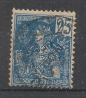 INDOCHINE - 1904-06 - N°YT. 31 - Type Grasset 25c Bleu - Oblitéré / Used - Used Stamps