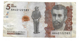 (Billets). Colombie Colombia 5000 Pesos 2019 Circulated - Colombie