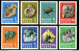Hungary 1969:  Fossils, Prehistoric Animals, Minerals. MINT - Fossilien