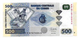 (Billets). Congo 500 F CFA 04.01.2022 Pli Central Sinon Tres Frais - Republiek Congo (Congo-Brazzaville)