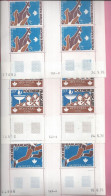 POLYNESIE FRANCAISE   POSTE AERIENNE Blocs De 4  Timbres Coin Date 1976 Lot De 3 Blocs Jeux De MONTREAL 1976 - Ongebruikt