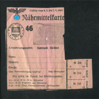 "NAEHRMITTELKARTE" 1943, Seestadt Rostock (R2168) - Historical Documents