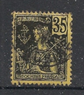 INDOCHINE - 1904-06 - N°YT. 33 - Type Grasset 35c Noir Sur Jaune - Oblitéré / Used - Gebraucht