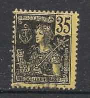 INDOCHINE - 1904-06 - N°YT. 33 - Type Grasset 35c Noir Sur Jaune - Oblitéré / Used - Used Stamps