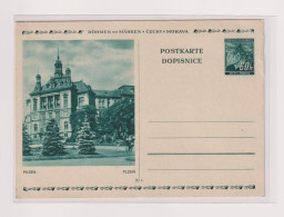 BOHEMIA & MORAVIA Postal Stationery Unused PILSEN PLZEN - Cartas & Documentos