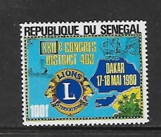 SENEGAL 1980 LIONS CLUB  YVERT N°536 NEUF MNH** - Rotary, Lions Club