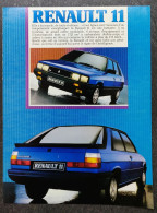 Dépliant Renault 11 - 1984 - Publicités