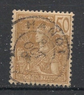 INDOCHINE - 1904-06 - N°YT. 35 - Type Grasset 50c Bistre Sur Paille - Oblitéré / Used - Used Stamps