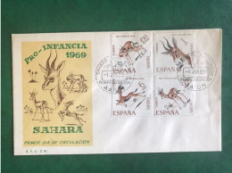 Spain, Spagne, España, Sahara Español, 1 Junio 1969, FDC Cover, Sobre Primer Día, Lettre Du Premier Jour - Spanische Sahara