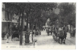 Cpa. 31 LUCHON (c. Bagnières De Luchon)  Les Allées D'Etigny (animée, Attelages)   Ed. LL  N° 59 - Luchon