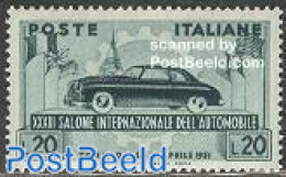 Italy 1951 Torino Auto Salon 1v, Mint NH, Transport - Automobiles - Other & Unclassified