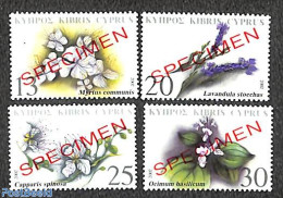 Cyprus 2002 Health Flowers 4v SPECIMEN, Mint NH, Health - Unused Stamps