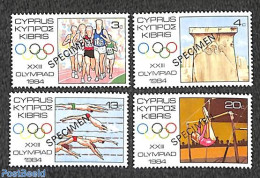 Cyprus 1984 OL. GAMES 4V SPECIMEN, Mint NH, Sport - Olympic Games - Ungebraucht