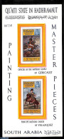 Aden 1967 Paintings S/s Imperforated, Mint NH, Nature - Horses - Art - Paintings - Aden (1854-1963)