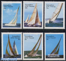 Saint Vincent & The Grenadines 1988 Yachts 6v, Mint NH, Sport - Transport - Sailing - Sport (other And Mixed) - Ships .. - Voile