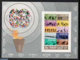 Sharjah 1968 Olympic Winners S/s Imperforated, Mint NH, History - Sport - Flags - Olympic Games - Sport (other And Mix.. - Briefmarken Auf Briefmarken