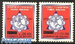 Bolivia 1986 Overprints 2v, Mint NH - Bolivië