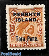 Penrhyn 1902 3p, Stamp Out Of Set, Unused (hinged), Nature - Birds - Penrhyn