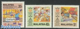 Malaysia 1986 Productivity 3v, Mint NH, Science - Computers & IT - Informatik