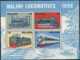 Malawi 1968 Locomotives S/s, Mint NH, Transport - Railways - Trains