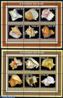 Mozambique 2002 Shells 12v (2 M/s), Mint NH, Nature - Shells & Crustaceans - Vita Acquatica