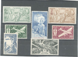 GUYANE - 1941-42 - PA N°22 /28 N* - Unused Stamps
