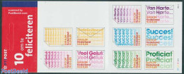 Netherlands 2001 Congratulations 10v In Booklet, Mint NH, Various - Stamp Booklets - Greetings & Wishing Stamps - Unused Stamps