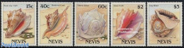 Nevis 1988 Shells 5v, Mint NH, Nature - Shells & Crustaceans - Meereswelt