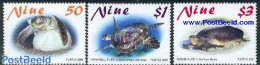 Niue 2001 Turtles 3v, Mint NH, Nature - Reptiles - Turtles - Niue