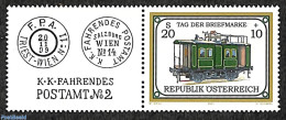Austria 2001 Stamp Day 1v+tab, Mint NH, Transport - Stamp Day - Railways - Neufs